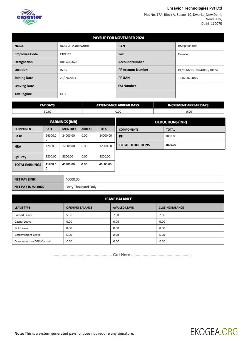 Modèle de fiche de paie Ensavior Technologies aux formats Word et PDF.pdf, 1
